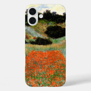 Coques iPhone 16 Plus Monet - Champs de coquelicots dans un creux près d