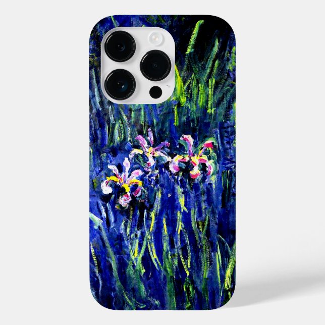 Coques Case-Mate iPhone Monet - Irises, oeuvres d'art célèbres, (Verso)