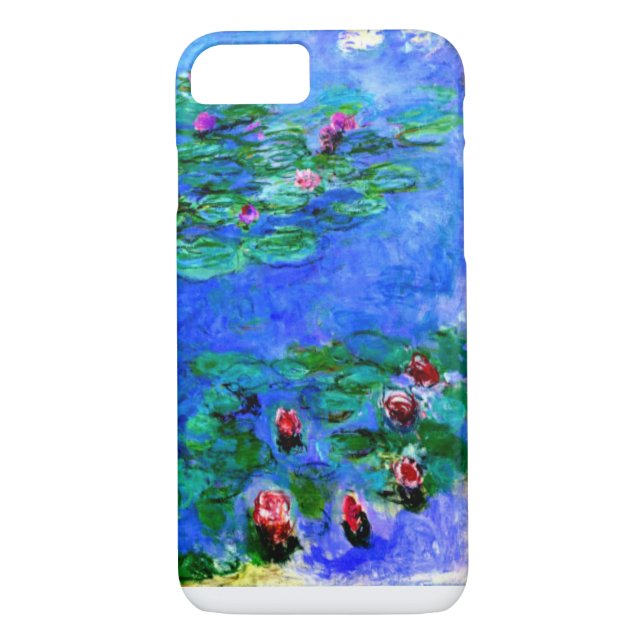 Coques Case-Mate iPhone Monet - Lys d'eau (rouge) (Dos)