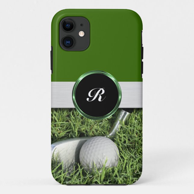 Coques Case-Mate iPhone Monogram Golf Thème Hommes (Dos)