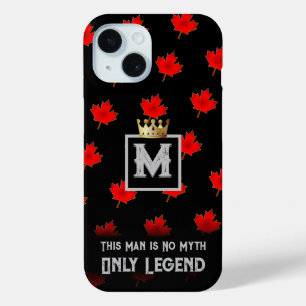 Coque Pour iPhone 15 Monogram MYTHE et LÉGENDE sur NOIR