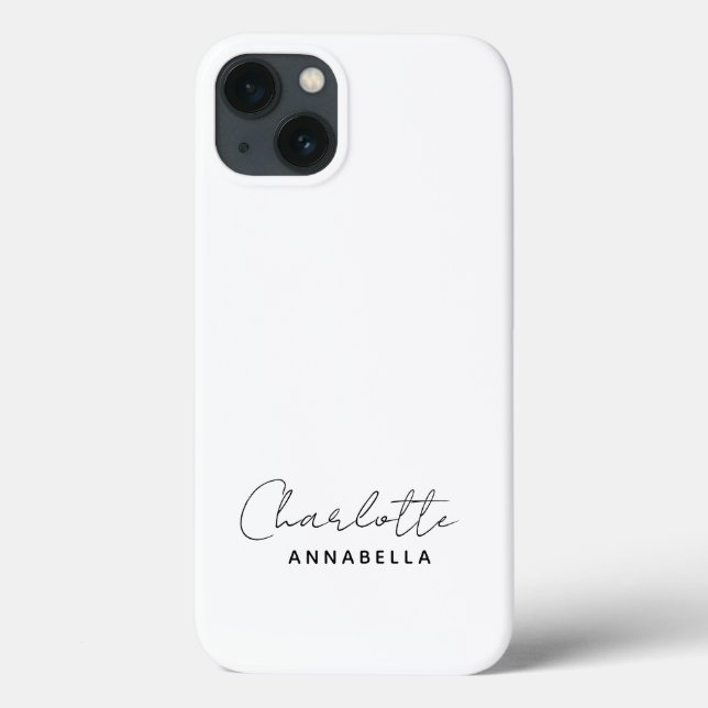 Coques Case-Mate iPhone Monogram neutre | Minimalist stylish (Verso)