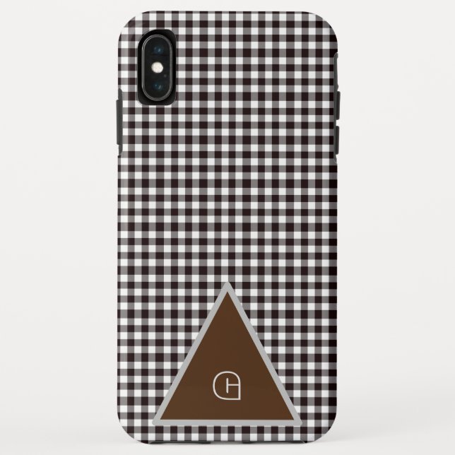Coques Case-Mate iPhone   Monogram Rustique Chic Carreaux (Dos)