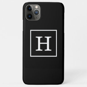 Case-Mate iPhone Case Monograme de Black White Framed Initial