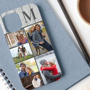 Case-Mate iPhone Case Monogramme 6 Collage de photos Bois blanchi à la