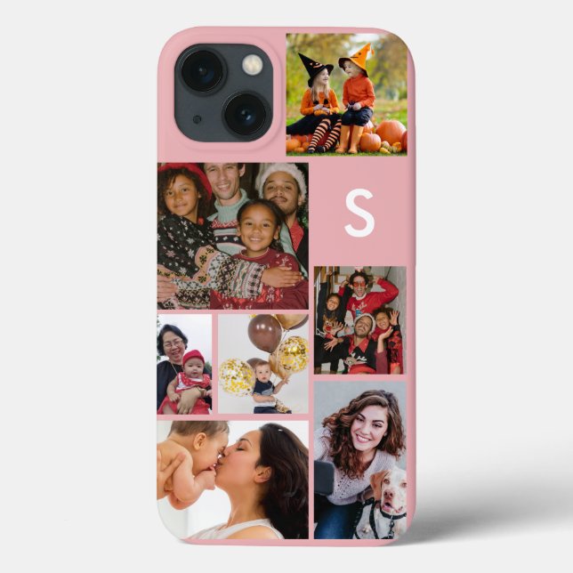 Coques Case-Mate iPhone Monogramme 8 photo collage (Verso)