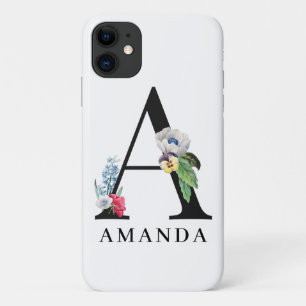 Case-Mate iPhone Case Monogramme A Alphabet Floral Personnalisé