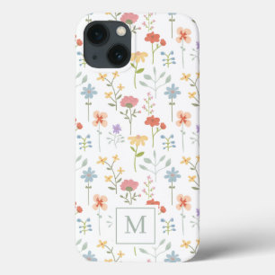 Case-Mate iPhone Case Monogramme à motifs floraux sauvages