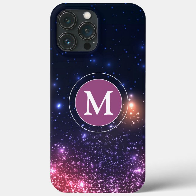 Coques Case-Mate iPhone Monogramme à Parties scintillant rose vif (Verso)