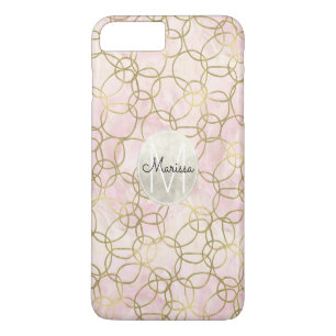 Etui iPhone Case-Mate Monogramme abstrait de cercles roses d'aquarelle