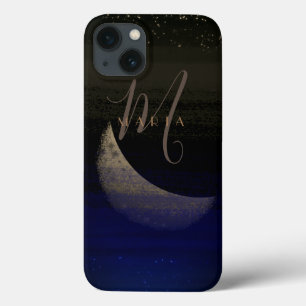 Case-Mate iPhone Case Monogramme Abstrait de lune dorée