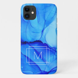 Case-Mate iPhone Case Monogramme Abstrait moderne Indigo Blue Purple Swi