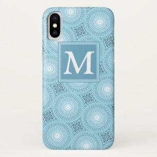 Case-Mate iPhone Case Monogramme ange bleu cercles motif