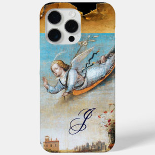 Coque iPhone 15 Pro Max MONOGRAMME ANGEL ANNONCIAIRE, Parchemin Brown