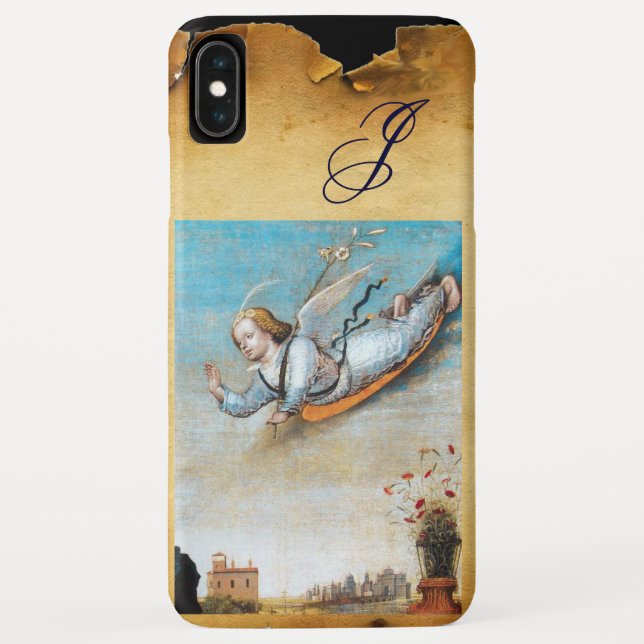 Coques Case-Mate iPhone MONOGRAMME ANGEL ANNONCIAIRE, Parchemin Brown (Dos)