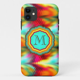 Etui iPhone Case-Mate Monogramme arc-en-ciel funky et vibrant