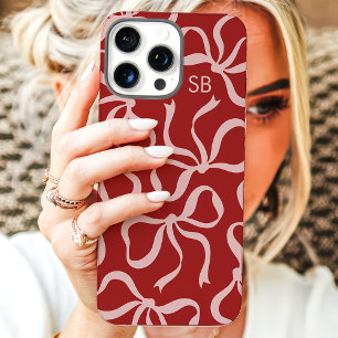 Coques iPhone 16 Pro Max Monogramme Arc-en-Ciel Rouge Poussiéreux