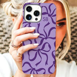 Coques iPhone 16 Pro Max Monogramme Arc-en-ciel Violet