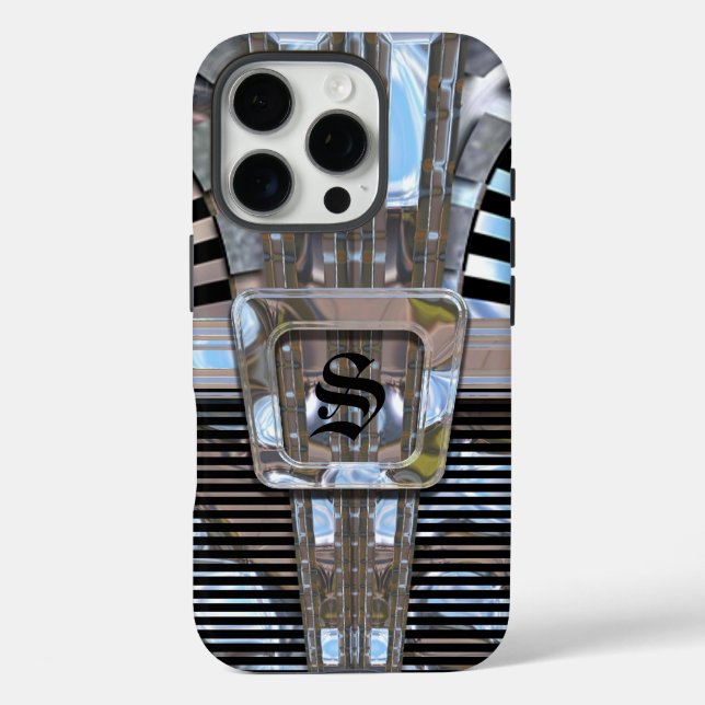 Coques Case-Mate iPhone Monogramme Art Déco (Verso)