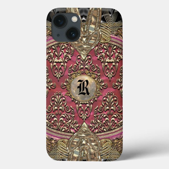 Coques Case-Mate iPhone Monogramme baroque de la damassé 6/6s de (Verso)
