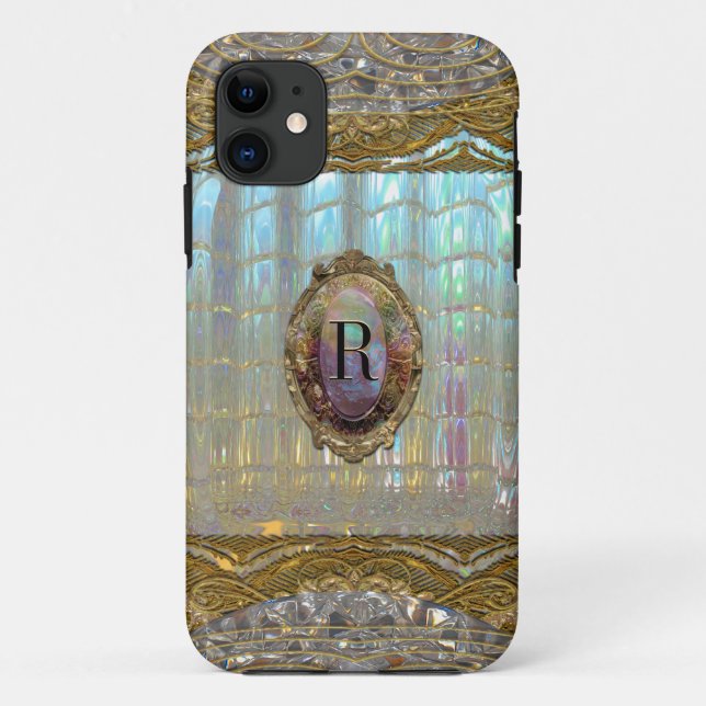 Coques Case-Mate iPhone Monogramme baroque de Veraspeece (Dos)