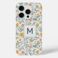 Monogramme Beau motif végétal botanique