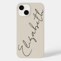 Monogramme Beige Moderne Minimaliste Feminine