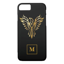 Monogramme Black & Gold Phoenix Rising