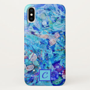 Case-Mate iPhone Case Monogramme bleu turquoise sous-marin