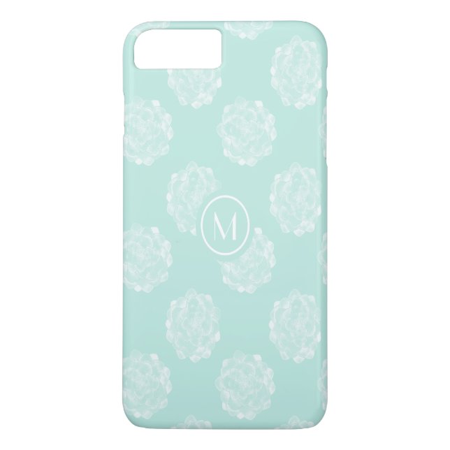 Coques Case-Mate iPhone Monogramme | Bonheur des Plantes | Pastel Succulen (Dos)