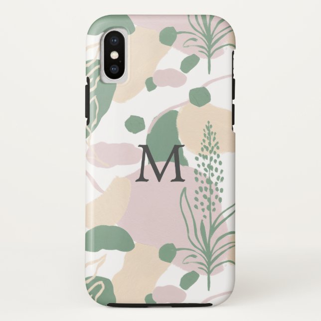 Coques Case-Mate iPhone Monogramme Botanique Abstrait Géométrique Pastel (Dos)