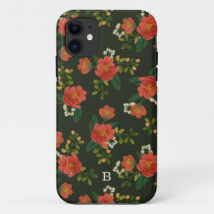 Coque Case-Mate Pour iPhone Monogramme Bouquet rouge
