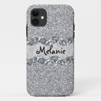Case-Mate iPhone Case Monogramme Brac Parties scintillant argenté