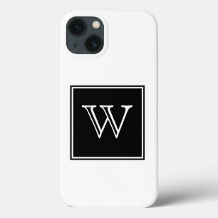 Etui iPhone 13 Monogramme Carré noir