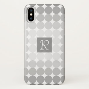 Etui iPhone Case-Mate Monogramme Cercles Gris Moderne