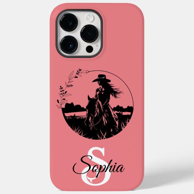 Coques Case-Mate iPhone Monogramme Cheval Equestre Occidental Cowgirl Élég (Verso)