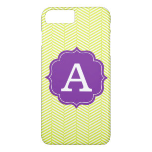 Case-Mate iPhone Case Monogramme Citron Chevron avec pourpre