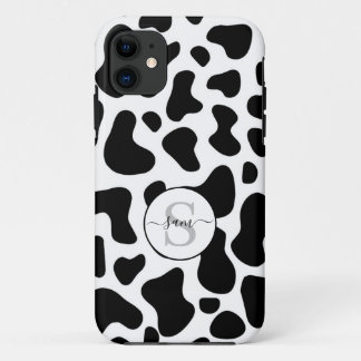 Case-Mate iPhone Case Monogramme Coque-mât noir blanc de vache PiPhone