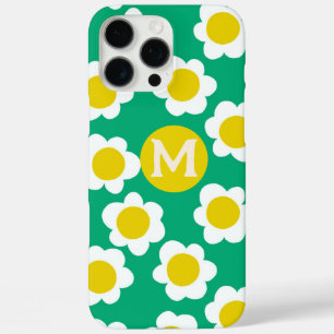Coques iPhone 16 Pro Max Monogramme customisé Fleurs margueuses à main