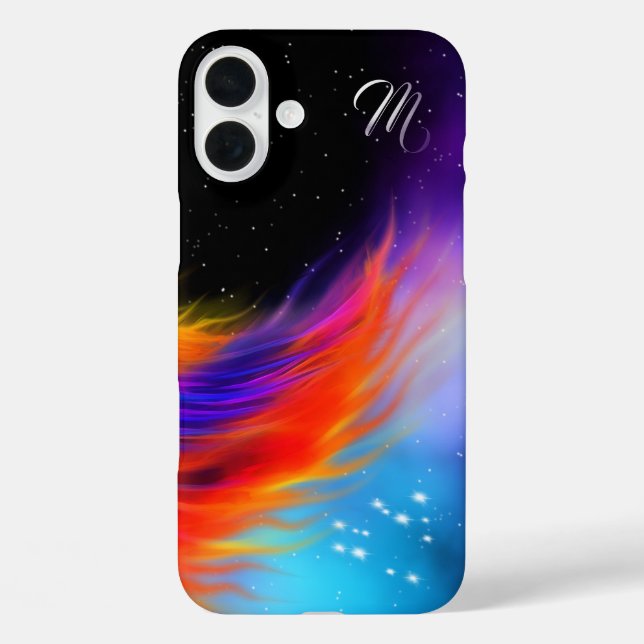 Coques Case-Mate iPhone Monogramme d'aile Phoenix Space (Verso)