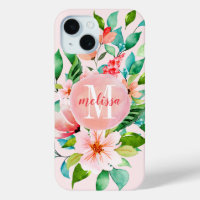 Monogramme d'aquarelle florale Paradise