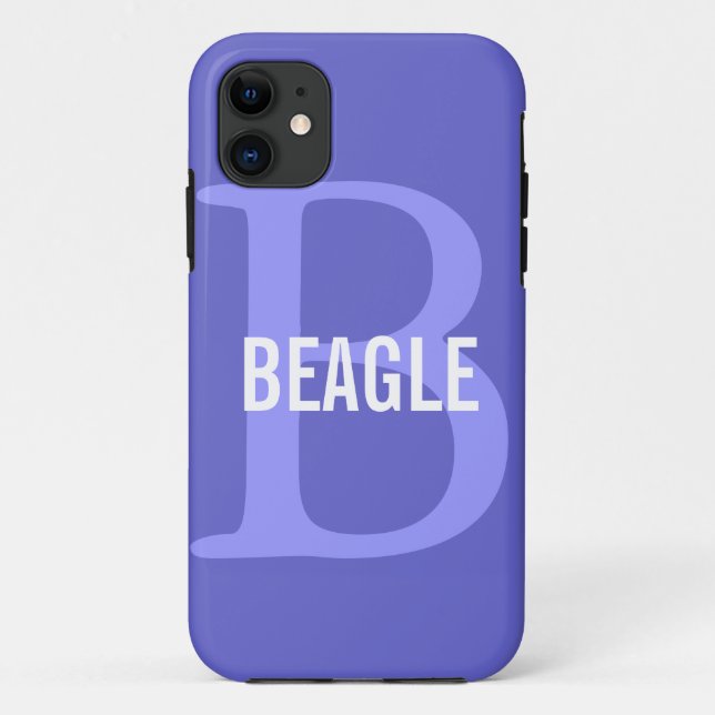 Coques Case-Mate iPhone Monogramme de beagle (Dos)
