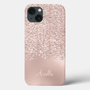 Case-Mate iPhone Case Monogramme de bijoux pailletés or rose