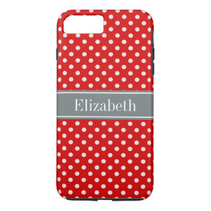 Etui iPhone Case-Mate Monogramme de carbone rouge blanc Pois