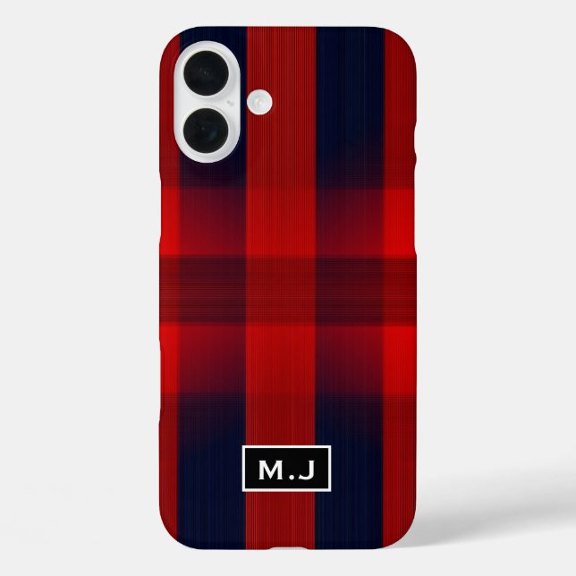 Coques Case-Mate iPhone Monogramme de carton rouge Bokeh Buffalo (Verso)