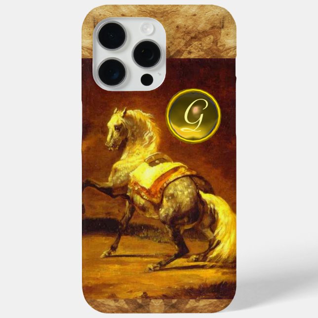 COQUES Case-Mate iPhone MONOGRAMME DE CHEVAL GRISÉ (Verso)