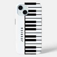 Monogramme de clavier de piano noir et blanc