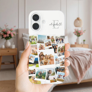 Coques iPhone 16 Monogramme de collection photo moderne