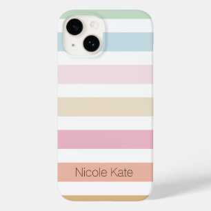 Coque Pour iPhone 14 monogramme de couleur pastel moderne Coque-Mate iP
