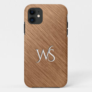 Case-Mate iPhone Case Monogramme de cuivre brossé